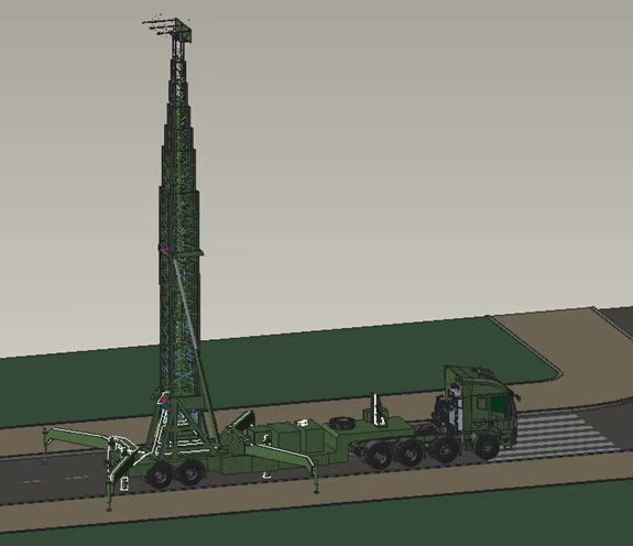 Integrated, intelligent, multi-parameter early-warning and positioning telescopic mast (trailer-mounted) 13