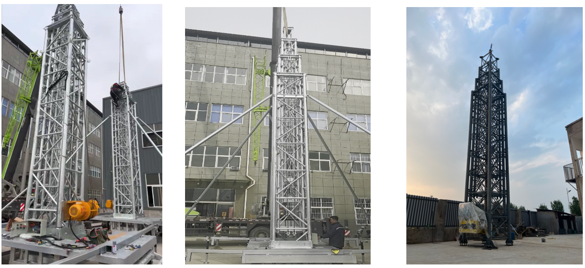 vehicle-mounted telescopic lightning protection mast 3