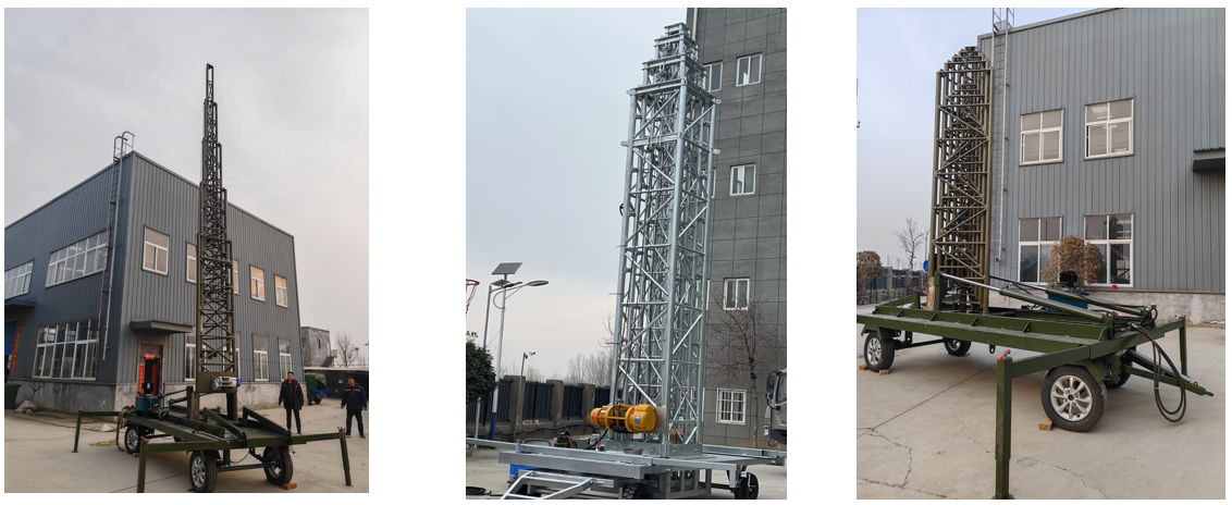 vehicle-mounted telescopic lightning protection mast 5