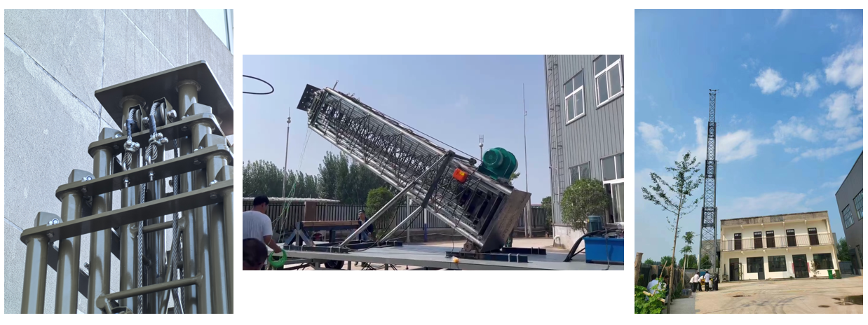 vehicle-mounted telescopic lightning protection mast 7
