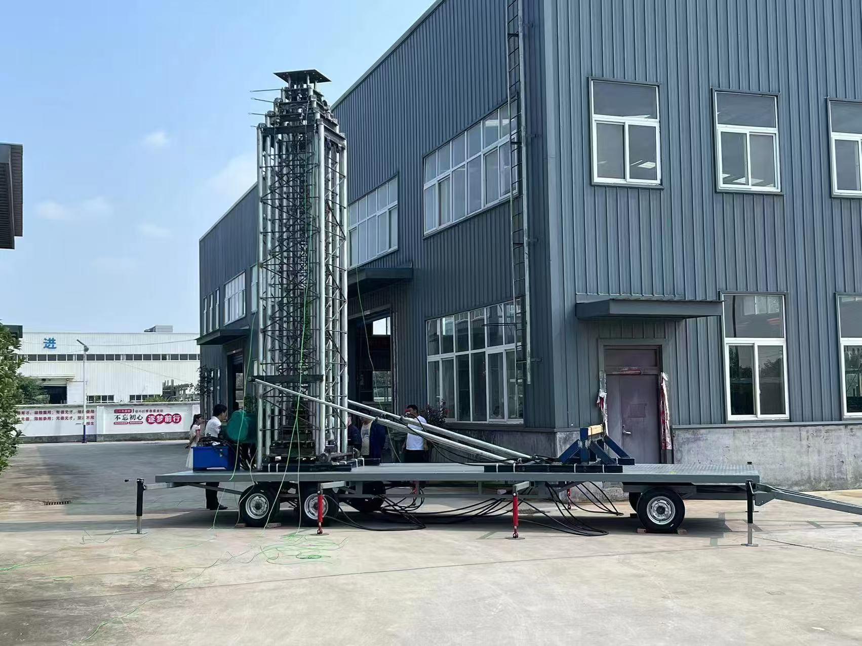Integrated, intelligent, multi-parameter early-warning and positioning telescopic mast (trailer-mounted) 7