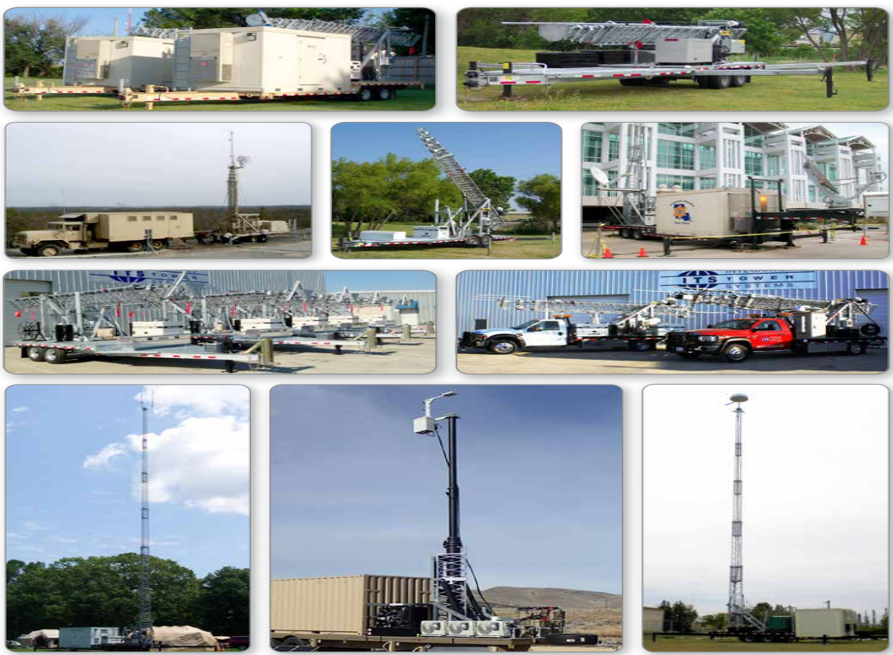 vehicle-mounted telescopic lightning protection mast 9
