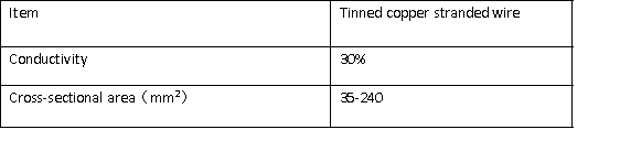 Tinned copper standard wire 镀锡铜绞线 参数